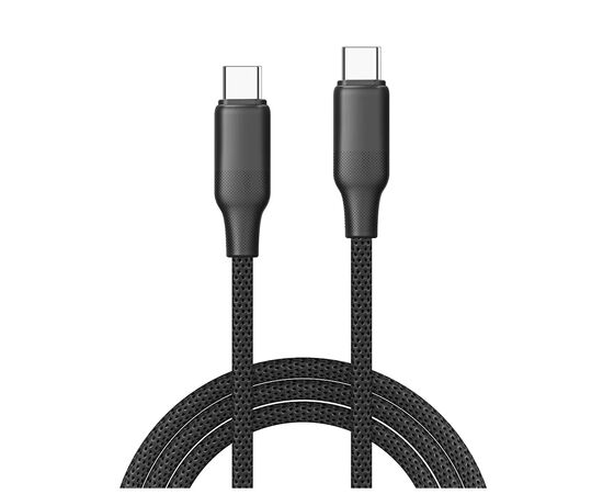 Дата кабель USB-C to USB-C 2.0m 3A 60W TPE embossed black ColorWay (CW-CBPDCC102-BK)