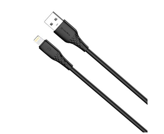 Дата кабель USB 2.0 AM to Lightning 1.0m 3A textured PVC black ColorWay (CW-CBUL094-BK), изображение 2