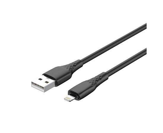 Дата кабель USB 2.0 AM to Lightning 1.0m 3A textured PVC black ColorWay (CW-CBUL094-BK), изображение 3