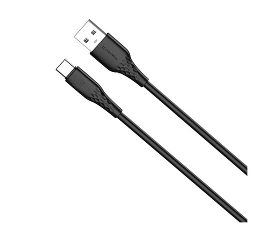 Дата кабель USB 2.0 AM to USB-C 1.0m 3A textured PVC black ColorWay (CW-CBUC094-BK), изображение 2