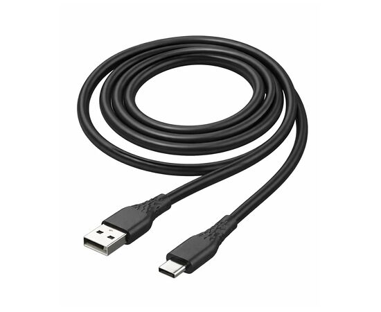 Дата кабель USB 2.0 AM to USB-C 1.0m 3A textured PVC black ColorWay (CW-CBUC094-BK)