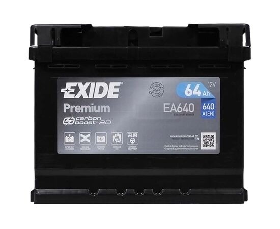 Аккумулятор автомобильный EXIDE PREMIUM 64A (EA640)