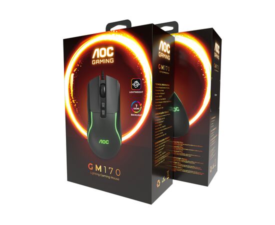 Мишка AOC GM170B LED USB Black (GM170B/LA), зображення 11
