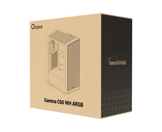 Корпус OCYPUS GAMMA C60 WH ARGB (GAMMA-C60-WHG400XX-GL), зображення 2