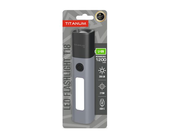 Фонарь TITANUM 200Lm Gray (TLF-T18)