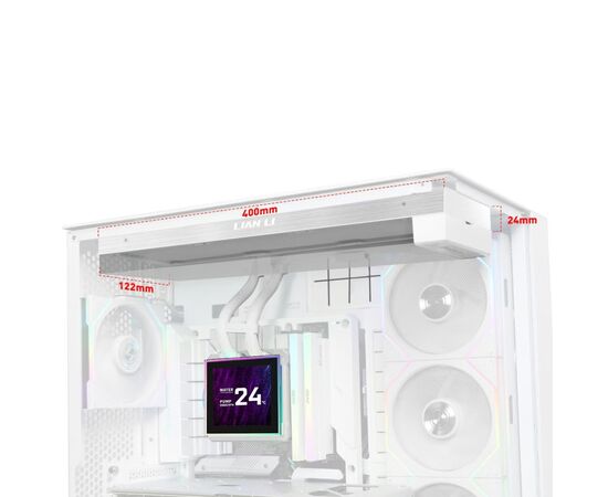 Система жидкостного охлаждения Lian Li HydroShift II LCD-S 360N FANLESS, White (G89.GHS2LCDS36NW.00), изображение 5
