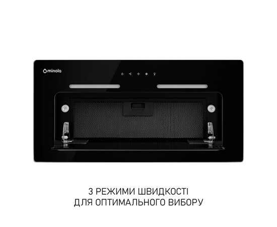 Витяжка кухонна Minola HBI 6473 BL GLASS 800 LED Line, зображення 5