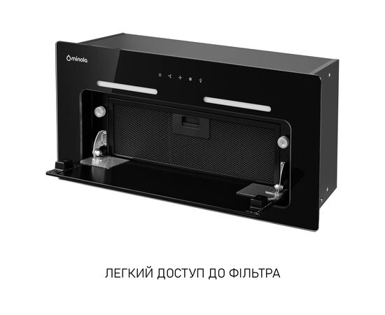 Витяжка кухонна Minola HBI 6473 BL GLASS 800 LED Line, зображення 9