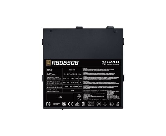 Блок живлення Lian Li 650W RB0650B (G9P.RB0650B.B000.EU), зображення 2