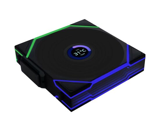 Кулер для корпуса Lian Li UNI Fan TL WIRELESS LCD 120-1, Black (G99.12TLLCD1W1B.00), изображение 2