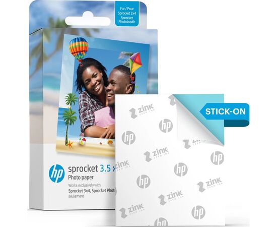 Фотобумага HP Zink для Sprocket 3.5"x4.25", glossy, self-adhesive, 50sh (HPIZ3X450), изображение 2