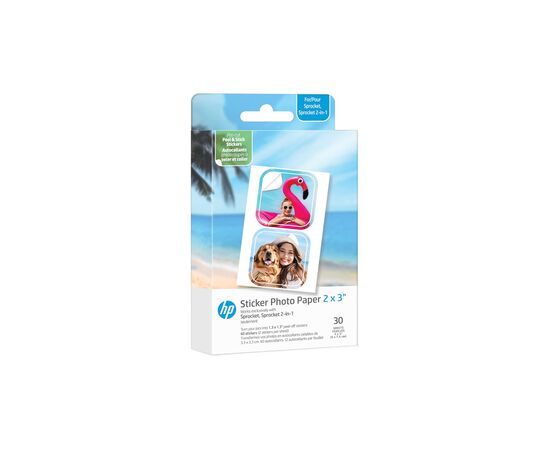 Фотопапір HP Zink 2x3" CutOut Sticker 30sh (60 stickers) glossy (HPIZ2X330C)