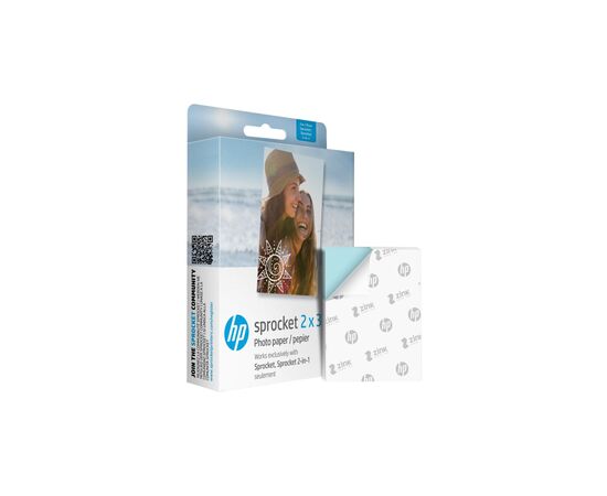 Фотопапір HP Zink 2x3" Sprocket, glossy, self-adhesive, 100sh (HPIZ2X3100), зображення 2