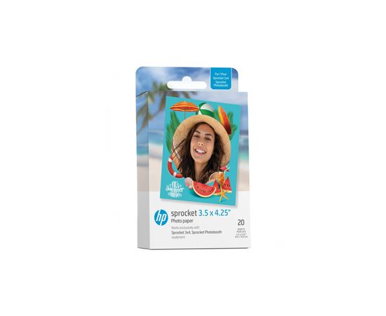 Фотобумага HP Zink 3.5x4.25" Sprocket, glossy, self-adhesive, 20sh (HPIZ3X420)