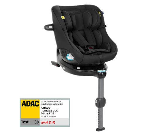 Автокресло Graco Turn2Me DLX i-Size, 40-105 см (0+/1), чорне (GC2302AAMDN000), изображение 6