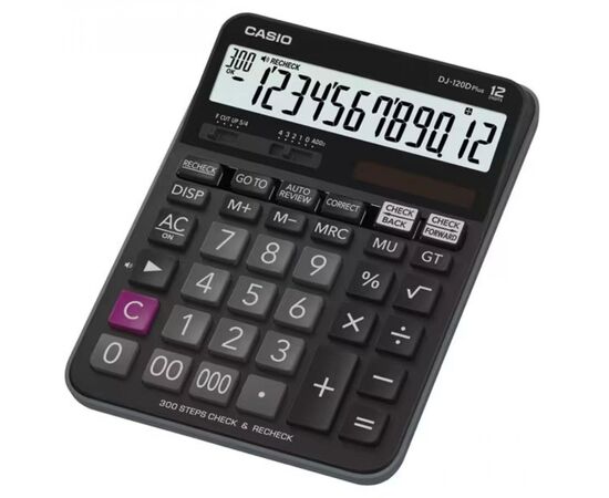 Калькулятор Casio DJ-120DPLUS, черный (CALC-CAS-DJ-120DPLUS)