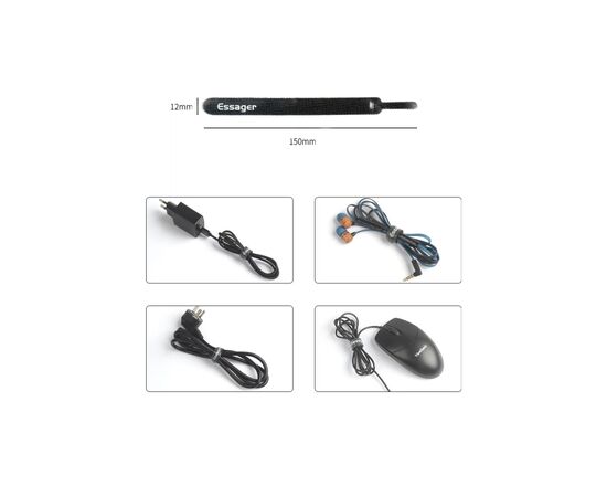 Набор для крепления Earphone Charger Cord Management Holder Clip 30 pcs/strip Essager (EXD-KBD01), изображение 5