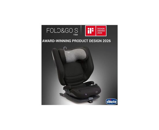 Автокресло Chicco Fold & Go S i-Size (бустер) Сіре (87117.26), изображение 2