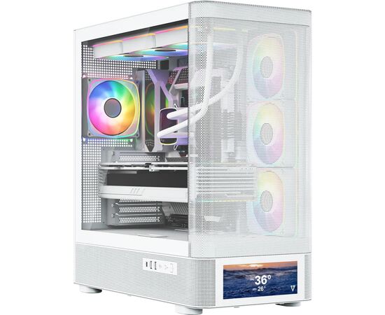 Корпус для ПК Modecom VOLCANO AQ500 ARGB LCD 6,2 (MC-A-AQ500-4FA-W), изображение 2