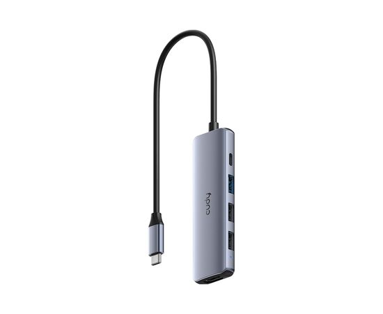 Концентратор Cudy USB-C 5-in-1 1xHDMI 4K + 1xUSB-C PD100W + 1xUSB 3.0 5Gbps + 2xUSB 2.0 (UH405)
