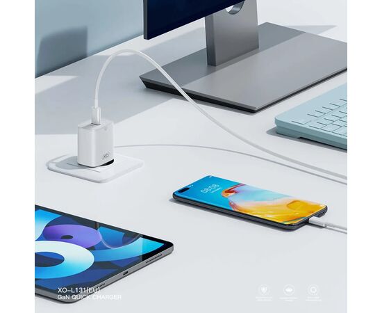 Зарядний пристрій XO USB-C PD30W white (L131.white), зображення 4