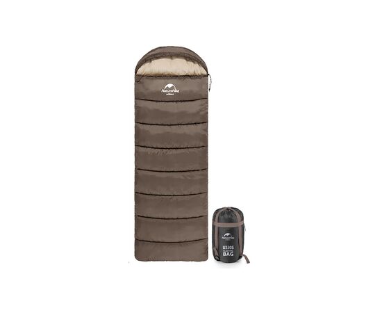 Спальний мішок Naturehike U350 NH20MSD07 Hollow Cotton Left Brown (6927595767221-L)