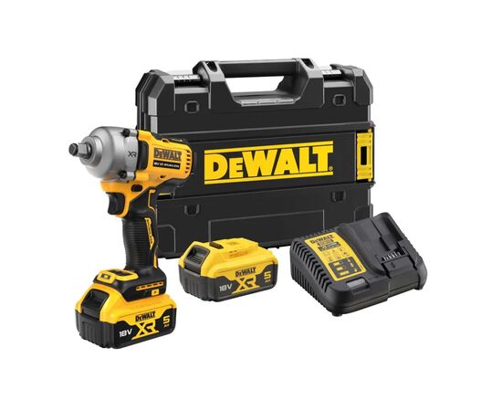 Гайковерт DeWALT ударний 18 В XR Li-lon, 2x5Ah, безщітковий, 812 Нм, TSTAK (DCF891P2T)