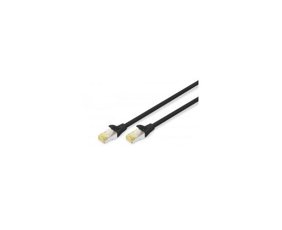 Патч-корд 0.25м, CAT 6a S-FTP, AWG 26/7, Cu, LSZH, black Digitus (DK-1644-A-0025/BL)