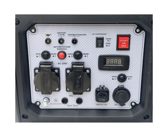 Генератор Forte инверторный FG6500iE 5kW, стартер ручной, электрический, 11л. (148252), изображение 6
