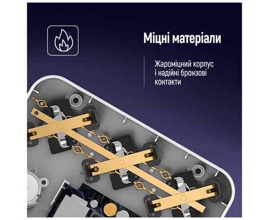 Сетевой фильтр питания ColorWay CW-CHE36PDB, 3 розетки/ 3USB + 3TYPE-C 2M (CW-CHE36PDB), изображение 12