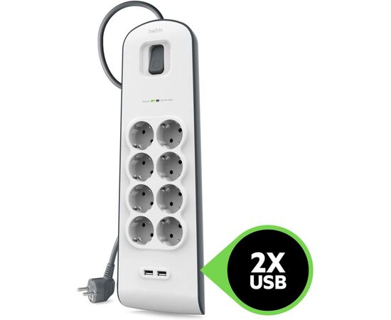 Сетевой фильтр питания Belkin BSV804VF2M-V2, изображение 3
