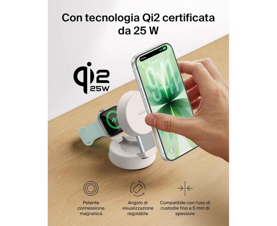 Зарядное устройство Belkin UltraCharge Pro 2-in-1 Convertible Mag (WIZ043KQSD), изображение 5