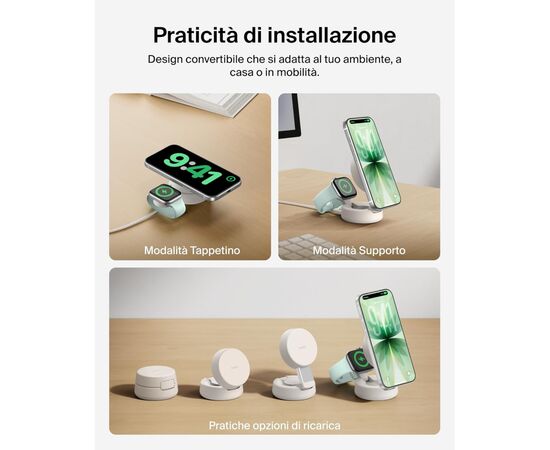 Зарядное устройство Belkin UltraCharge Pro 2-in-1 Convertible Mag (WIZ043KQSD), изображение 8