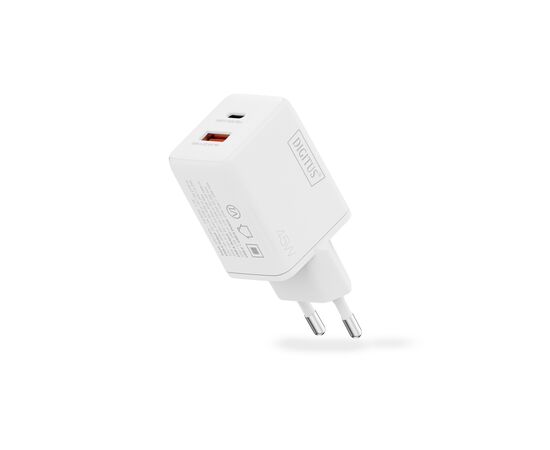 Зарядний пристрій Digitus 1xUSB-C + 1xUSB PD45W GaN white (DA-10302), зображення 12