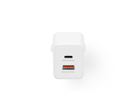 Зарядний пристрій Digitus 1xUSB-C + 1xUSB PD45W GaN white (DA-10302), зображення 9