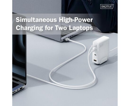Зарядний пристрій Digitus 3xUSB-C + 1xUSB PD140W GaN white (DA-10305), зображення 4