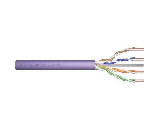 Кабель мережевий Digitus UTP 100м, cat.6, AWG 23/1, CU, LSZH-1, violet (U-UTP) (DK-1613-VH-1)