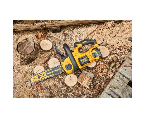 Набір інструментів Toptul Пила ланцюгова акумуляторна DeWalt 18В шина 30см 3/8" без АКБ (DCM565N), зображення 8
