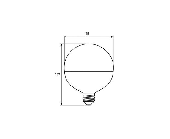 Лампочка Eurolamp LED G95 15W E27 4000K 220V (LED-G95-15274(P)), изображение 3