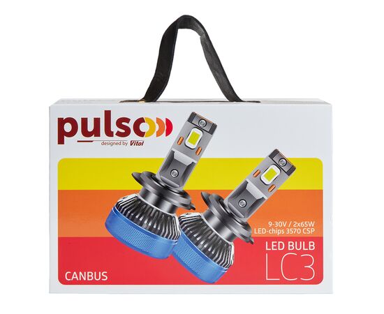 Автолампа PULSO LED-chips 3570 CSP/9-30V/2*65W/13000Lm/6000k (LC3-HB4), зображення 5
