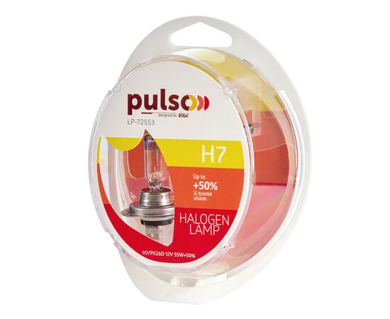 Автолампа PULSO H7/PX26D 12v55w+50 X-treme Vision/plastic box (LP-72553), изображение 2