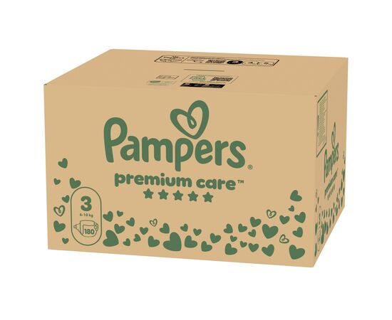 Подгузники Pampers Premium Care Розмір 3 (6-10 кг) 180 шт (8006530223720), изображение 2