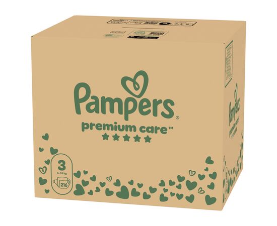 Подгузники Pampers Premium Care Розмір 3 (6-10 кг) 216 шт (8006530223539), изображение 2