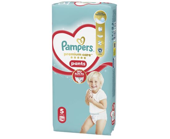 Подгузники Pampers Premium Care Pants Розмір 5 (11-16 кг) 50 шт (8006530320085), изображение 2