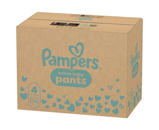 Подгузники Pampers Active Baby Pants Розмір 4 (9-15 кг) 156 шт (8006530305662), изображение 2