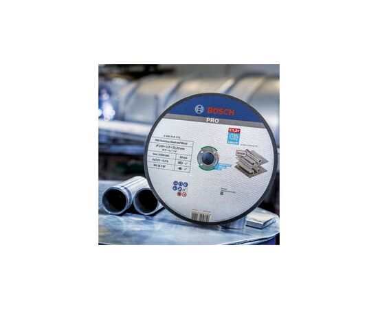 Круг отрезной Bosch Professional, для нержавеющей стали и металла, 230×1.9×22.23 mm (2.608.619.773), изображение 2