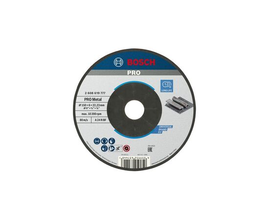 Круг отрезной Bosch Professional, для металла, 150×6×22.23 мм (2.608.619.777)