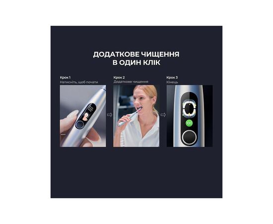 Електрична зубна щітка Oclean X Plus Pro Digital Silver (6970810556179), зображення 2