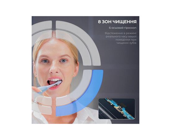 Електрична зубна щітка Oclean X Plus Pro Digital Silver (6970810556179), зображення 3
