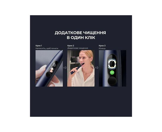 Електрична зубна щітка Oclean X Plus Pro Digital Blue (6970810556186), зображення 2